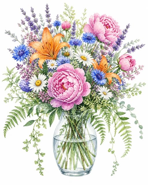 A cultivated bouquet — the student's connected story